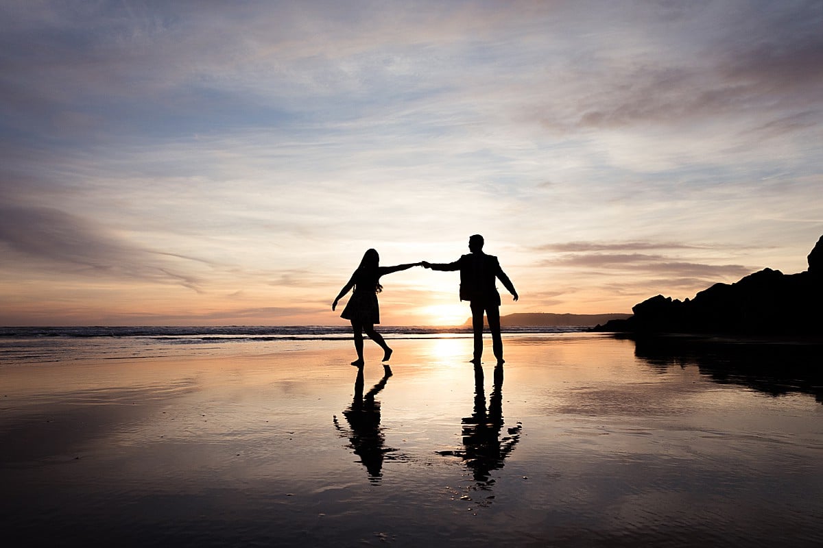 Dancing Silhouette on the Beach