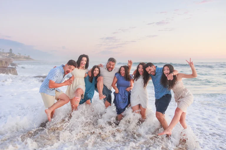 Family Getting Nailed by Giant Wave