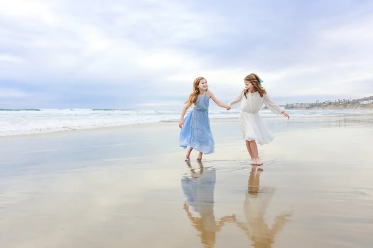 Sisters Spinning on the Shore
