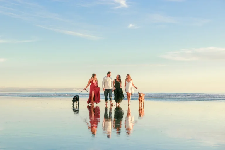 Family Walking on the Beach on Coronado