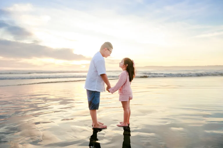 Siblings on the Beach