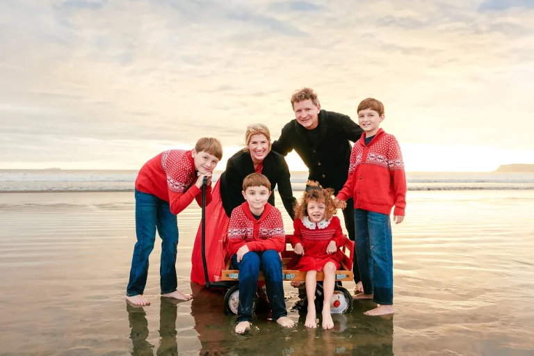 Family Christmas Portraits on the Beach
