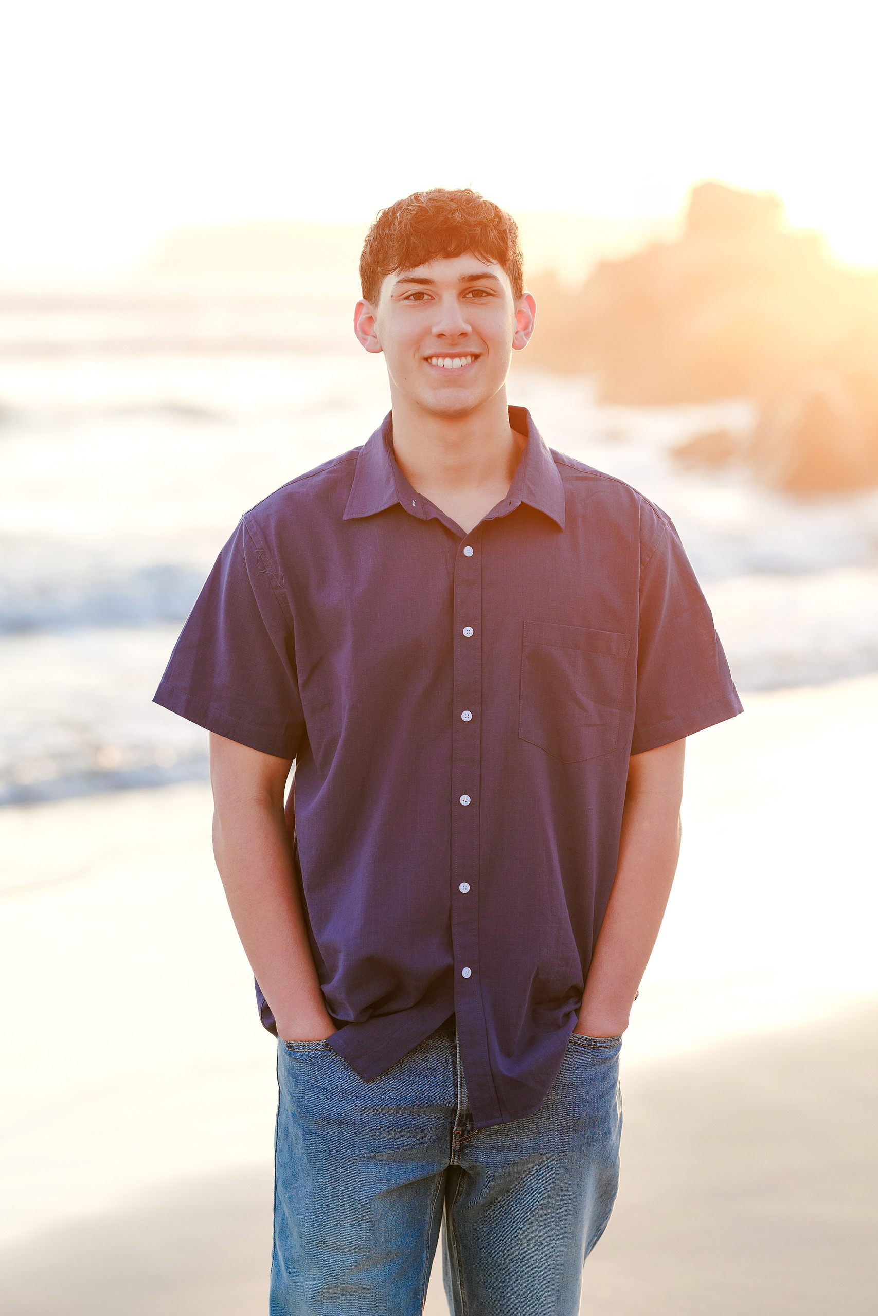 Coronado Beach Memories with the Sanchez Family — 15 Two teenage boys standing with linked arms smiling on Coronado Beach