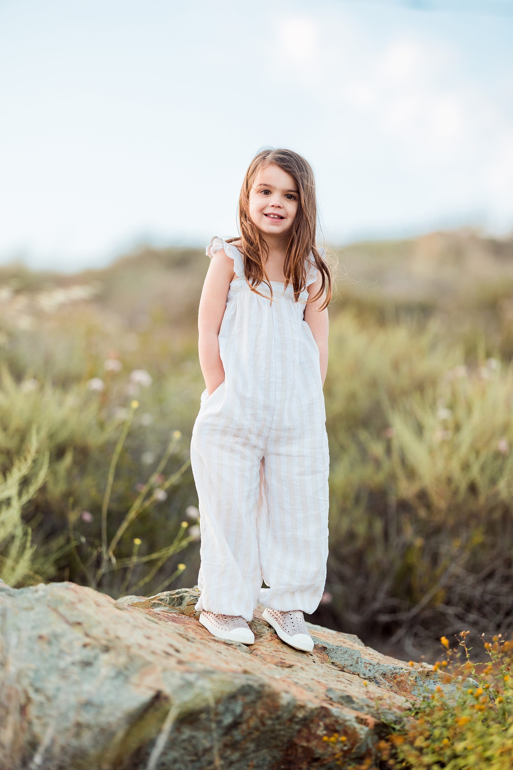 Dictionary Hill Nature Trails Family Photography in San Diego — 26 Child standing calmly on a rock at Dictionary Hill Nature Trails