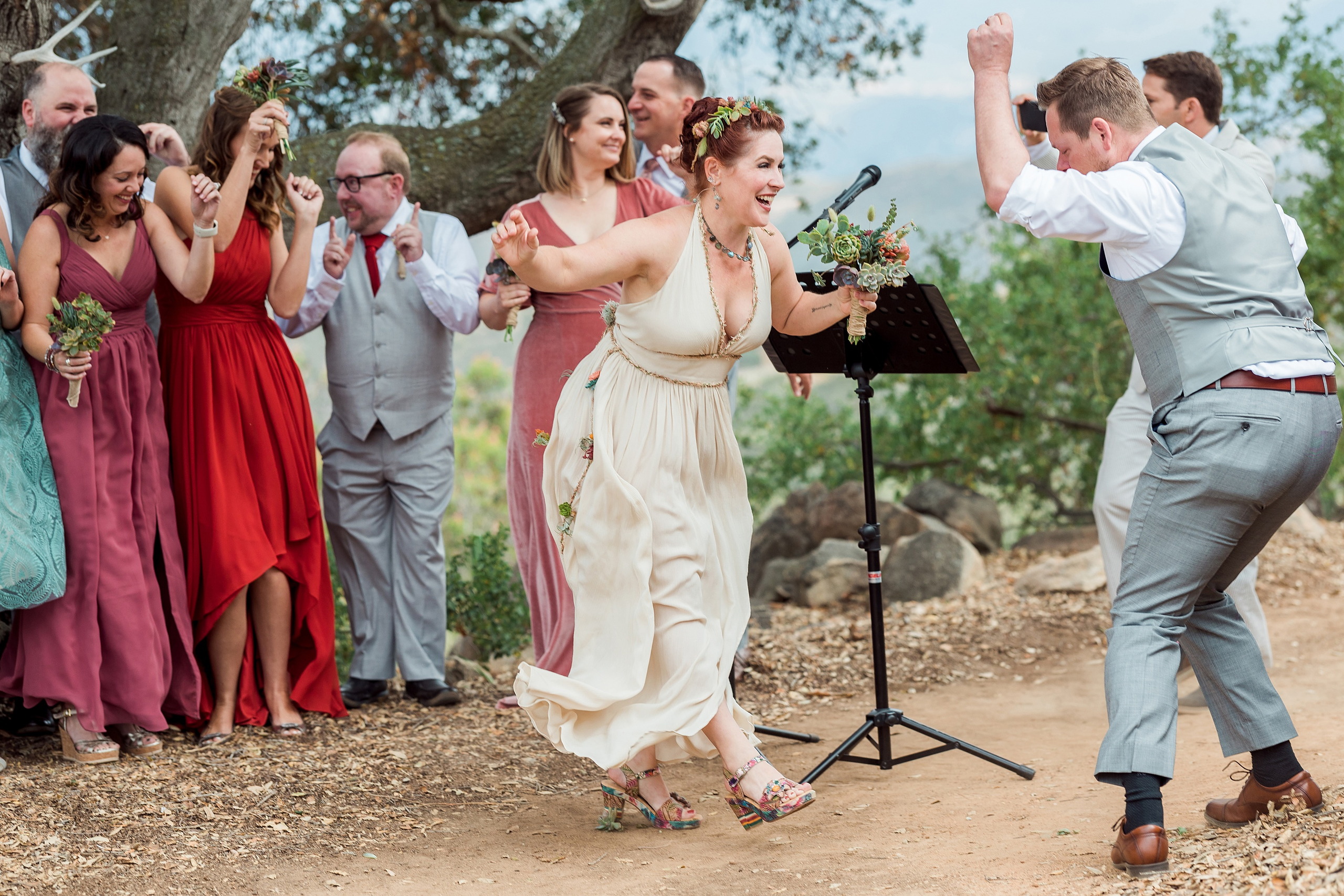 Moriah & Greg’s Wedding — 28 Mason jars, fire pits, and rustic decor create an eclectic atmosphere among succulents