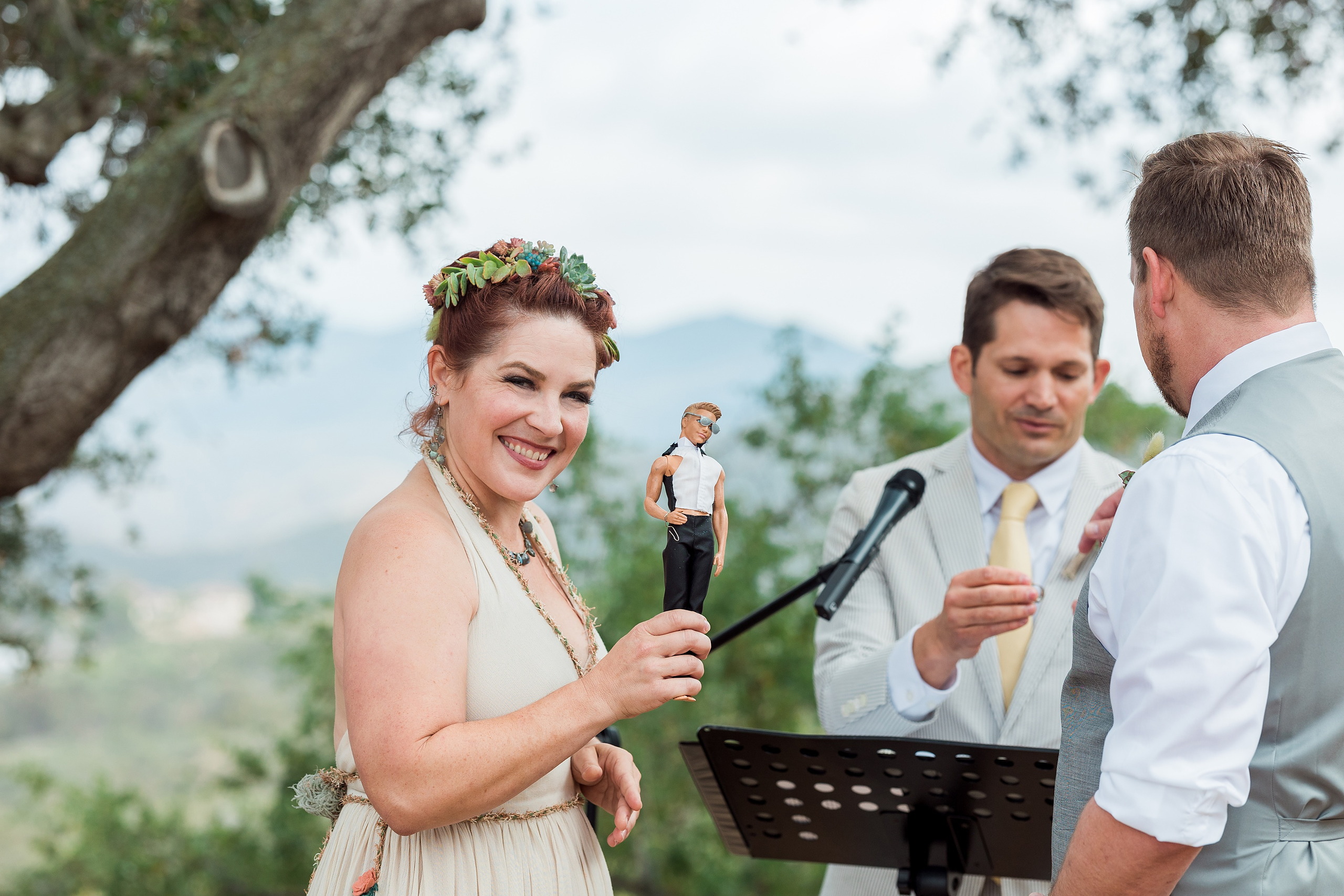 Moriah & Greg’s Wedding — 39 Musicians play instruments, filling the garden with live music and celebration