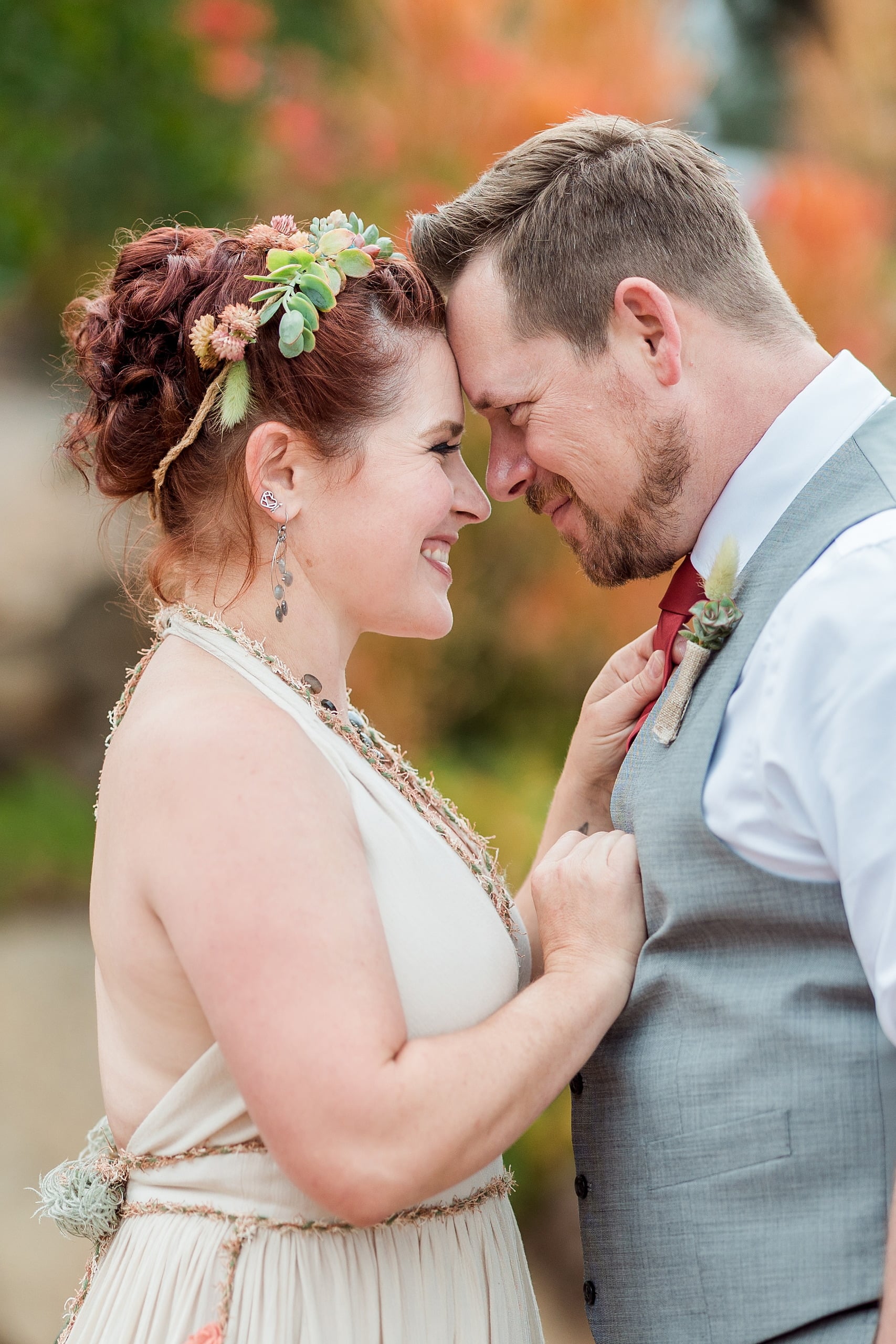 Moriah & Greg’s Wedding — 92 Bride and groom exchange knowing glance full of love and commitment to each other
