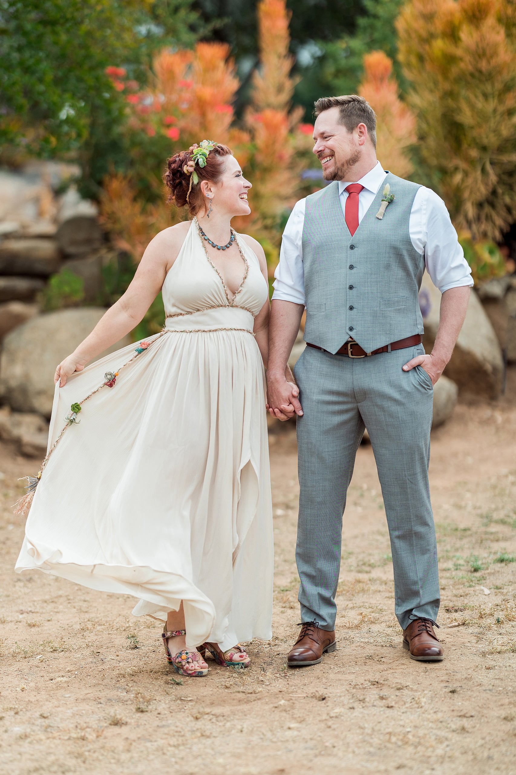 Moriah & Greg’s Wedding — 94 Tacos and cupcakes spread invitingly on tables throughout casual reception setup