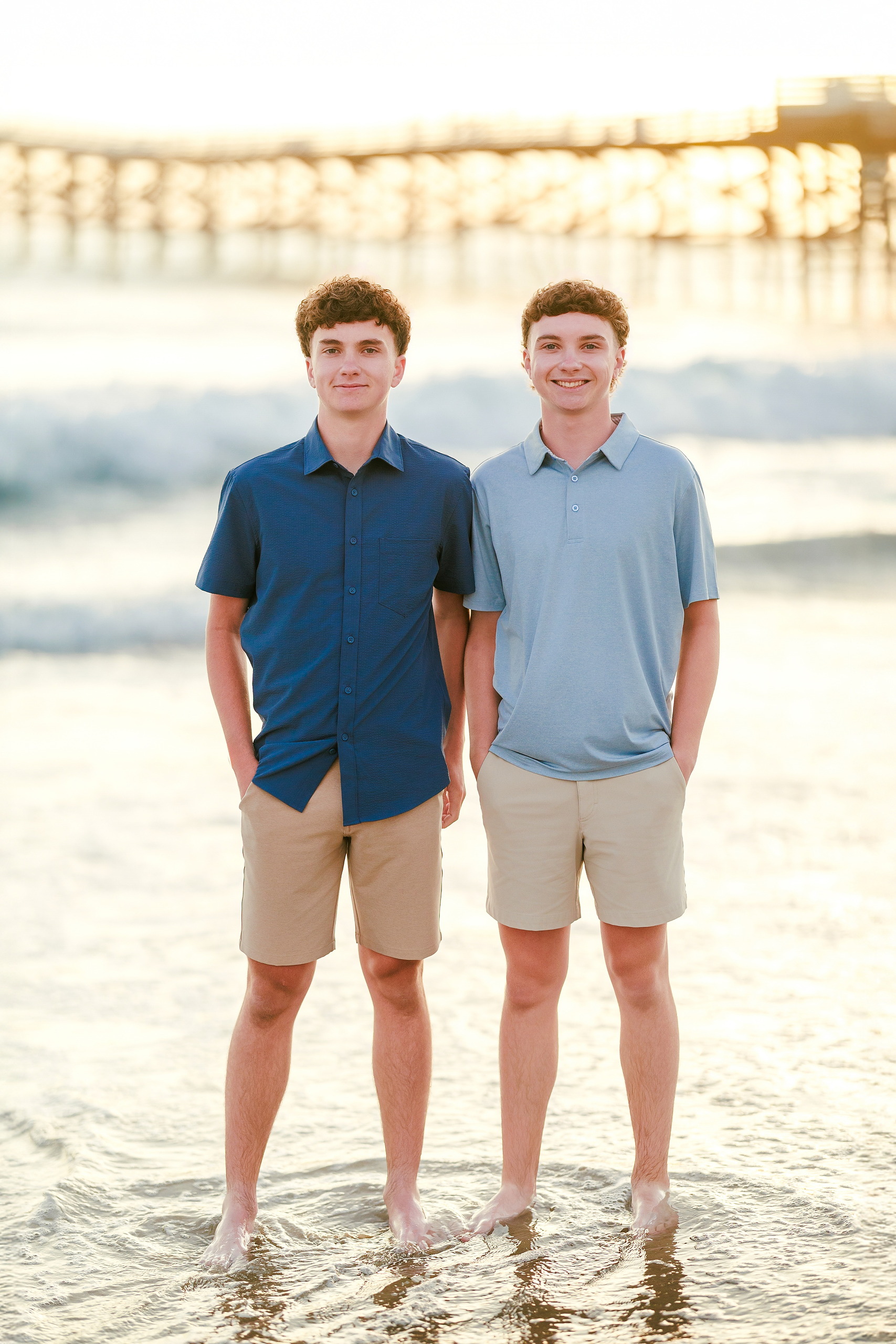San Diego Beach Family Photos — 28 Adult couple embracing affectionately on wet sand at water's edge