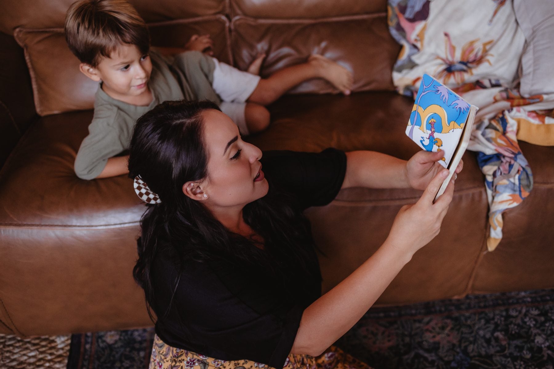 San Diego family photographer captures mom taking a selfie with her son